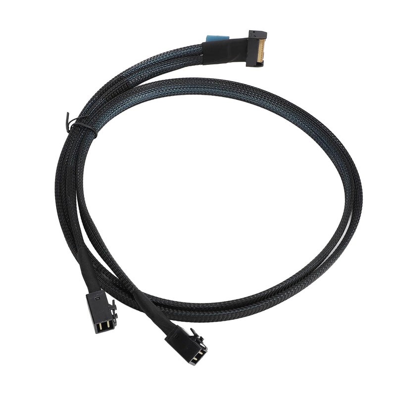 Tangxi كابل MCIO 8i إلى 2*SFF-8643، كابل MCIO x8 74Pin إلى Mini SAS HD SFF-8643، متوافق مع SCSI (SAS)، PCIE 5.0، سرعة نقل بيانات 32GT / s، لمركز بيانات الخادم (31.5 بوصة) - Image 1